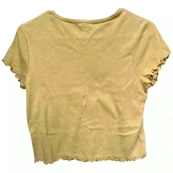 Joshua Tree distressed mustard yellow cropped graphic tee size M - Picture 4 of 4